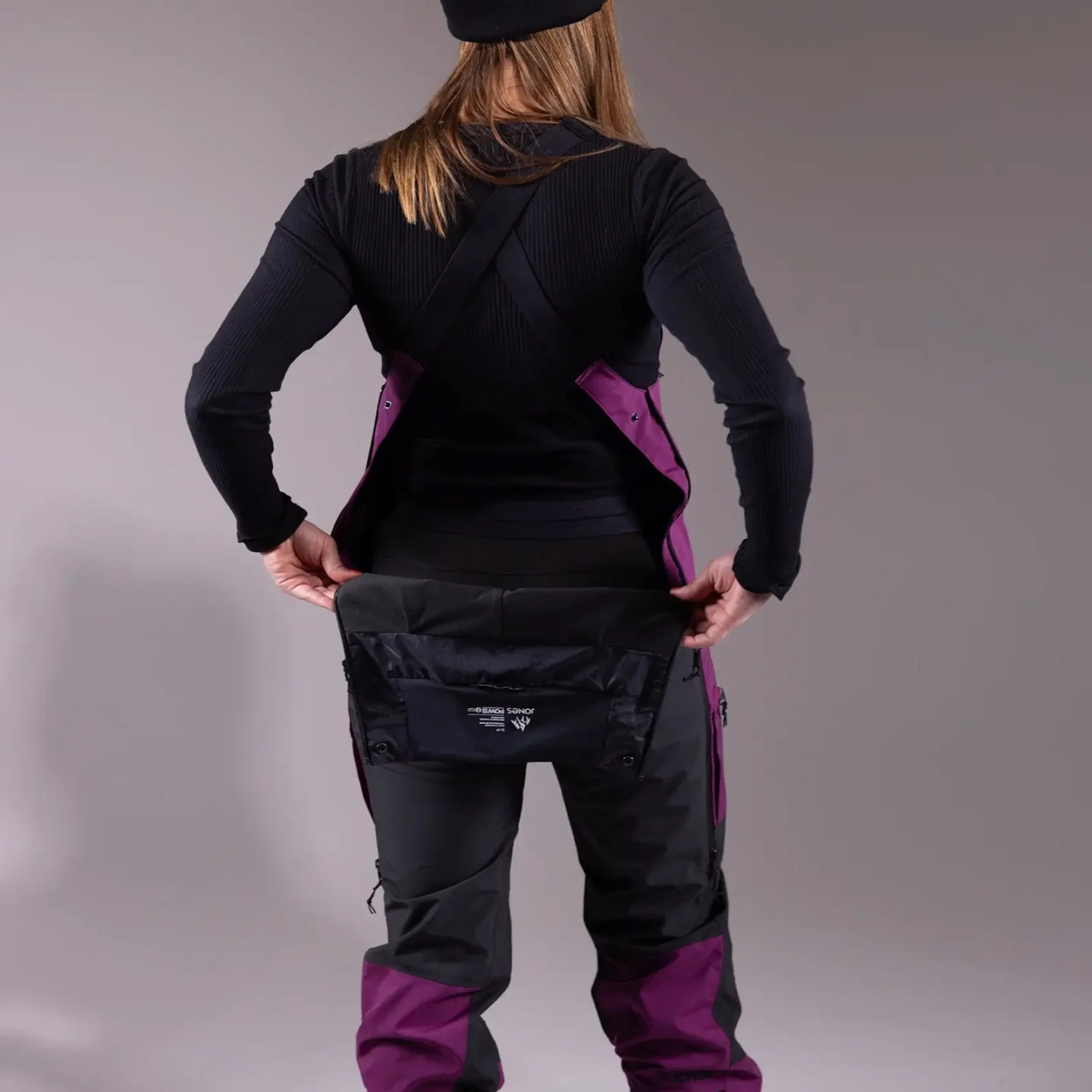 Pantaloni Jones Bib W MTN Surf Recycled Deep Purple - imagine 3