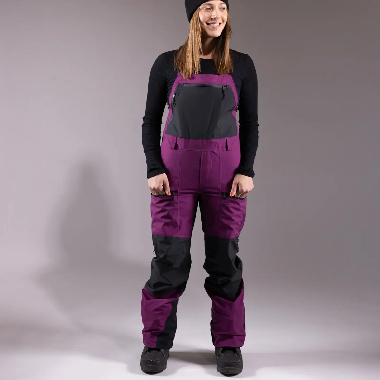 Pantaloni Jones Bib W MTN Surf Recycled Deep Purple - imagine 12