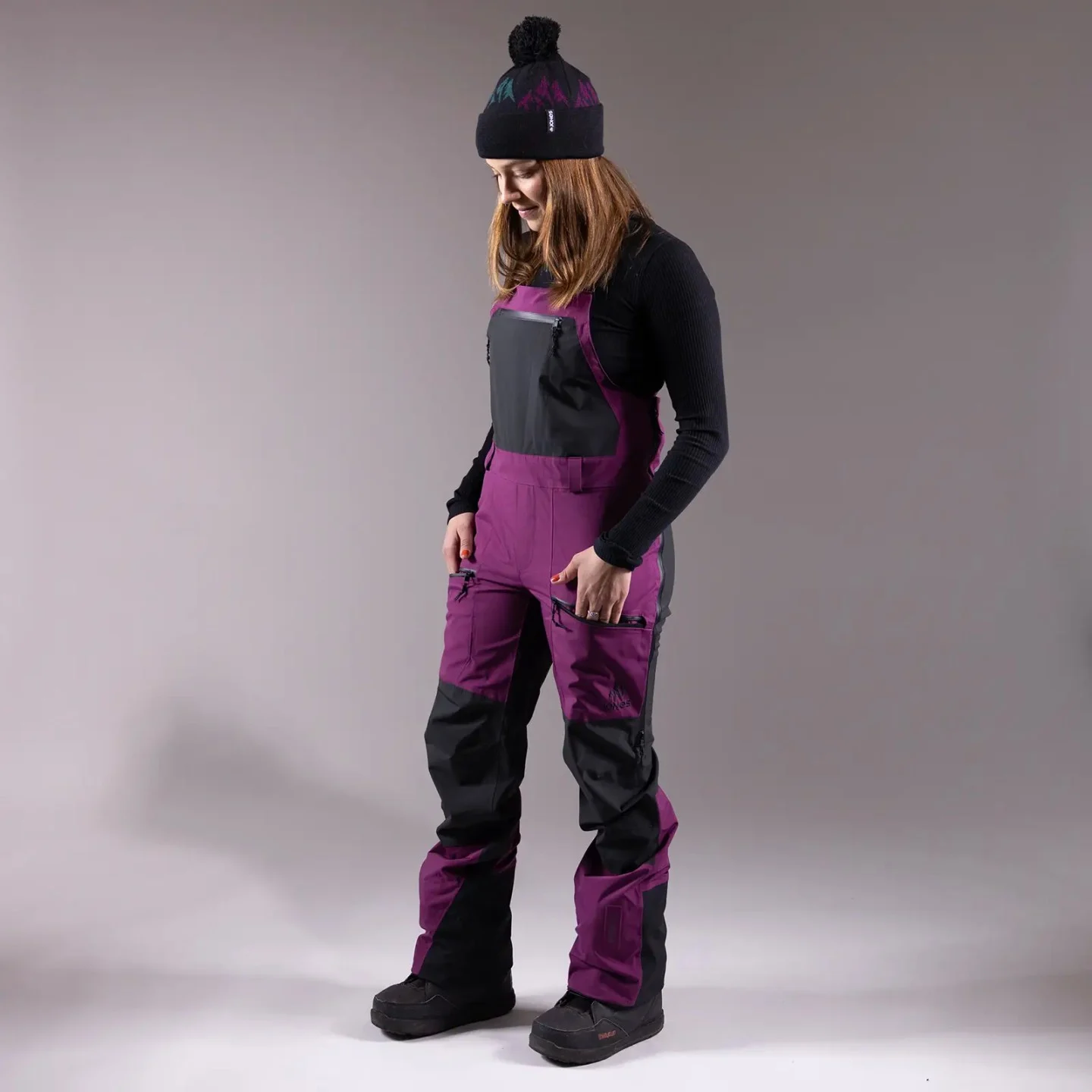 Pantaloni Jones Bib W MTN Surf Recycled Deep Purple - imagine 9