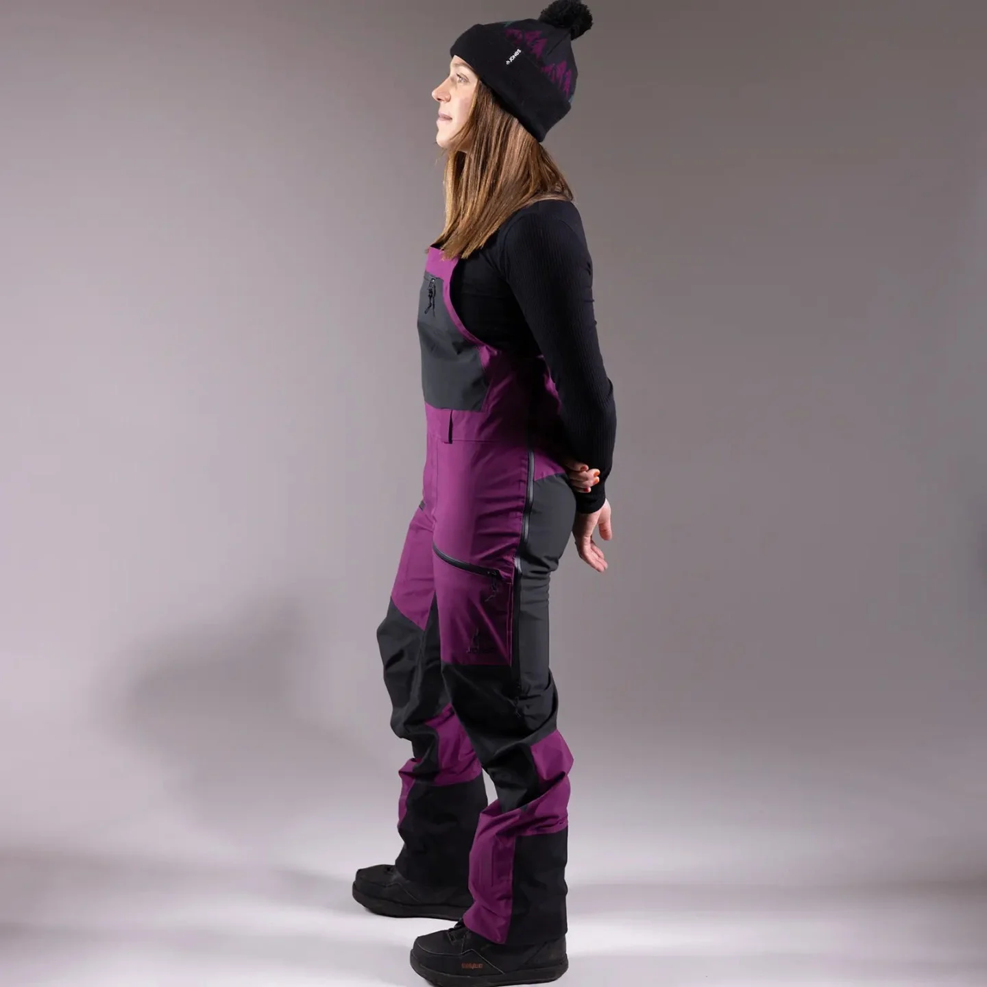 Pantaloni Jones Bib W MTN Surf Recycled Deep Purple - imagine 8